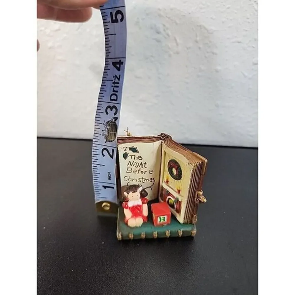 Vintage‎ Wang Ornament The Night Before Christmas Book Doll Block 1989